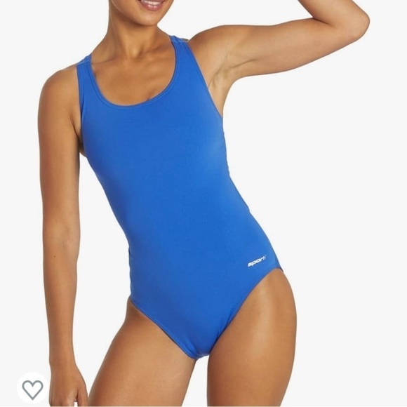 Sporti HydroLast Solid Wide Strap One Piece Swimsuit size 34 - Picture 1 of 8
